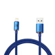 Кабель Baseus Crystal Shine Series Fast Charging Data Cable USB to iP 2.4A 2m Blue (CAJY000103) - зображення 1