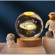 Декоративный 3D-ночник хрустальный шар "Галактика" с Led подсветкой на 60мм, прозрачный - изображение 2