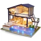 Румбокс Вилла с бассейном Интерьерный конструктор Cutebee Time Apartment DIY Dollhouse Kit DIY A-066 + музыкальный механизм - изображение 2