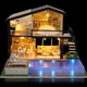 Румбокс Вилла с бассейном Интерьерный конструктор Cutebee Time Apartment DIY Dollhouse Kit DIY A-066 + музыкальный механизм - изображение 4