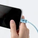 Кабель Baseus Crystal Shine Series Fast Charging Cable USB to Lightning 2.4A 1.2m CAJY001103 Blue - зображення 6