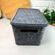 Ажурний сірий кошик для зберігання з кришкою 7.5 л - зображення 4