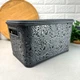 Ажурний сірий кошик для зберігання з кришкою 7.5 л - зображення 5