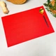 Однотонный Красный сервировочный коврик из ПВХ 30х45 см (14-Д) - изображение 1