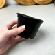 Чорний вазон для розсади круглий 9,0х6,5 см Алеана - зображення 6