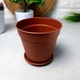 Цветочный горшок с подставкой Глория Терракота 11 см Алеана - изображение 8