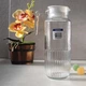 Глечик скляний вузький з білою кришкою Luminarc Gridz Fridge 1,3 л (Q3653) - зображення 1