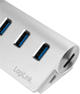 USB-хаб Logilink USB 3.0 Hub with Card Reader Silver (4052792053029) - зображення 5