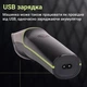 Машинка-триммер для стрижки волос, бороды и окантовки VGR V-191 аккумуляторная со сменными насадками 5 Вт. Черный 026l - изображение 5