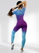 Костюм для фитнеса женский LILAFIT фиолетово-голубой градиент M (LFS000111) - изображение 2