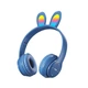 Навушники бездротові "Заячі вушка" Wireless P47R з підсвічуванням RGB Bluetooth 5.0 MP3 плеєр Dark Blue 022l - зображення 1