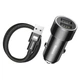 АЗУ Baseus Car Charger Small Screw Series 2xUSB 3.4A + Lightning Cable, Black (TZXLD-A01) - изображение 1