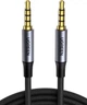 Аудіокабель 3,5 на 3,5 UGREEN Cable Alu Case mini jack 3,5 mm на mini jack 3,5 mm (4 pin, 1m). Grey - зображення 1