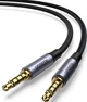 Аудіокабель 3,5 на 3,5 UGREEN Cable Alu Case mini jack 3,5 mm на mini jack 3,5 mm (4 pin, 1m). Grey - зображення 2