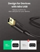 USB кабель USB на Mini-B 5 Pin UGREEN USB 2.0 Male to Mini-B Male (3m, 480 Mb/s, 2А). Black - изображение 3