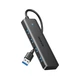USB хаб расширитель с входом USB-A HUB Ugreen Ultra Slim CM219 4-in-1 (USB-A to USB 3.0*4, 0.15m). Black - изображение 1