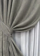 Комплект коротких штор VR-Textil Жаккард Sultan № 875ш Серый 130х170 см 2 шт (35-0303) - изображение 4