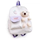 Дитячий рюкзак Hommex Small-Bear White - тканина світла / іграшка ведмідь - зображення 1
