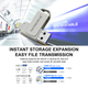 Флешка металлическая 2в1 256 ГБ USB-Lightning для Apple iPhone, iPad, iPod, для компьютера Microdrive OTG - изображение 12