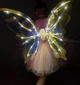 Детские подвижные крылья Феи Wings of glazed 6 TOPA электрические карнавальные крылья на ремешках с подсветкой музыкой и эффектом порхания 65 см - изображение 6