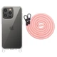 Протиударний Чохол TPU Transparent with Straps для Apple iPhone 14 Pro Max (6.7") Light Pink - зображення 1