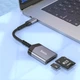 Кардридер HOCO UA25 2-in-1 card reader Type-C Metal Gray (6942007608862) - изображение 7
