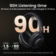 Бездротові накладні навушники UGREEN HP202 HiTune Max5 Hybrid Active Noise-Cancelling Headphones White(UGR-15809) (UGR-15809) - изображение 6