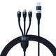 Кабель Baseus Flash Series Ⅱ Two-for-three Charging Cable U+C to M+L+C 100W 1.2m Blue (CASS030103) - изображение 1