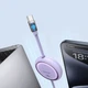 Кабель Baseus Free2Draw Mini Retractable Charging Cable Type-C to Type-C 100W 1m Nebula Purple (P10364500511-00) - изображение 5