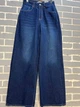 Джинсы женские Its Basic 4107 baggy jeans палаццо широкие от бедра 36 темно синие - изображение 7