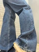 Джинсы женские Twin 1342 straight fit jeans палаццо ровные от бедра стрейчевые 34 синие - изображение 8