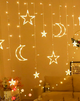 Гирлянда светодиодная с Новогодними фигурами Штора Луна 138 LED 2.5*1м тип света Теплый белый - изображение 4