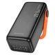 Внешний аккумулятор повербанк power bank Borofone BJ66 40000mAh|2USB/Type-C, Быстрая зарядка 22.5W, LED-дисплей, фонарь| black - изображение 2