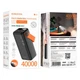 Внешний аккумулятор повербанк power bank Borofone BJ66 40000mAh|2USB/Type-C, Быстрая зарядка 22.5W, LED-дисплей, фонарь| black - изображение 7