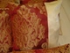 Комплект декоративних подушок Firanka Damask 30х30см 4шт 40х21см 1шт бордові з пісочним коронки (п_0267) - зображення 5