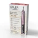 Фрезер для нігтів Adler AD 2181, 13500 об/хв, 11 насадок, LED-підсвітка, акумулятор 500 мАг, рожевий - изображение 3