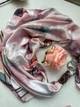 Дизайнерський платок "Розова перлина" від бренду My Scarf, прикрашений натуральним камінням - зображення 5