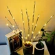 Гирлянда-ветка Brush light золотая на батарейках - изображение 5