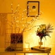 Гирлянда-ветка Brush light золотая на батарейках - изображение 6