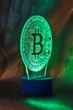 3d-світильник Биткоин, bitcoin, 3д-нічник, кілька підсвічувань (батарейка+220В) - зображення 6