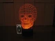 3d-светильник Череп, 3д-ночник, несколько подсветок (на пульте), подарок для брутала брутального мужчины - изображение 1