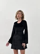 Короткое бархатное платье с корсетом черного цвета 30001 One Size - изображение 2