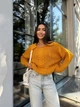 Жіноча кофта з відкладеним коміром жовтого кольору 29960 One Size - зображення 2