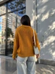 Жіноча кофта з відкладеним коміром жовтого кольору 29960 One Size - зображення 4