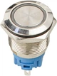 Кнопка металлическая плоская 1NO+1NC 19мм c подсветкой зеленый LED 12V [A0140010252] TYJ 19-271 АСКО - изображение 1