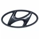 Эмблема логотип Hyundai 130х65 мм (чёрный, глянец) - изображение 2
