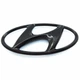 Эмблема логотип Hyundai 130х65 мм (чёрный, глянец) - изображение 4