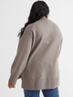 Свитер вязаный теплый женский H&M 1018076005c14 3XL Серый (KC1000000042641) - изображение 2