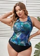 Женский купальник Tankini FS Liam (Майка+плавки)Plus Size 4XL (58-60) Черный (6943) - изображение 2