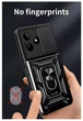 Чехол Camshield c кольцом-подставкой на Realme Note 50 / black - изображение 6